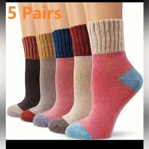 Colorful Women’s Sz S Crew Socks Set of 5 nwt